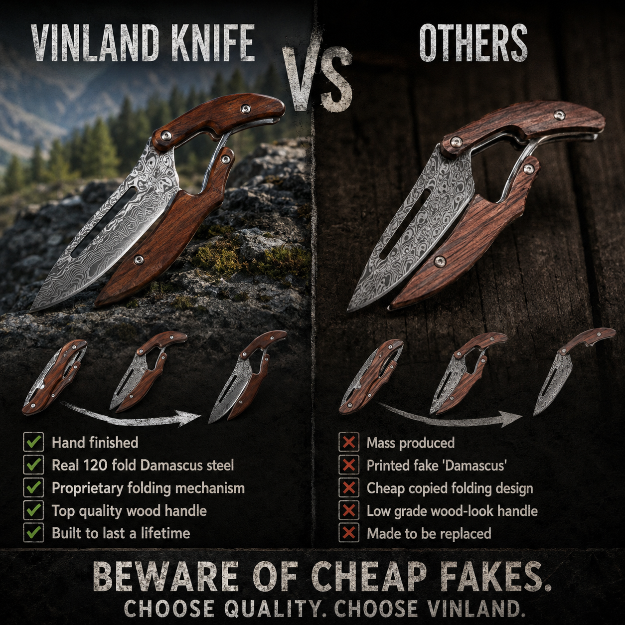 Vinland Knife versus cheap fakes